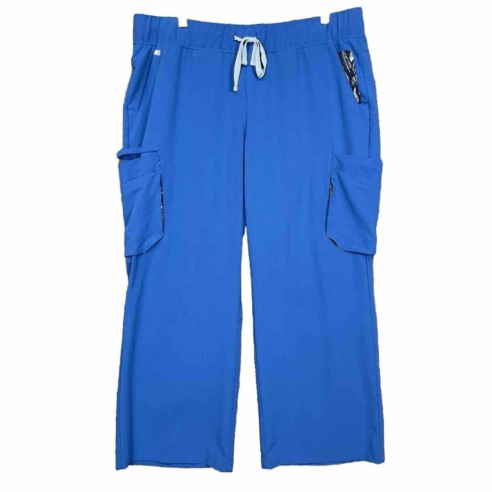Figs Scrub Pants Womens XXL Blue Technical Collection Drawstring Style W195W2001